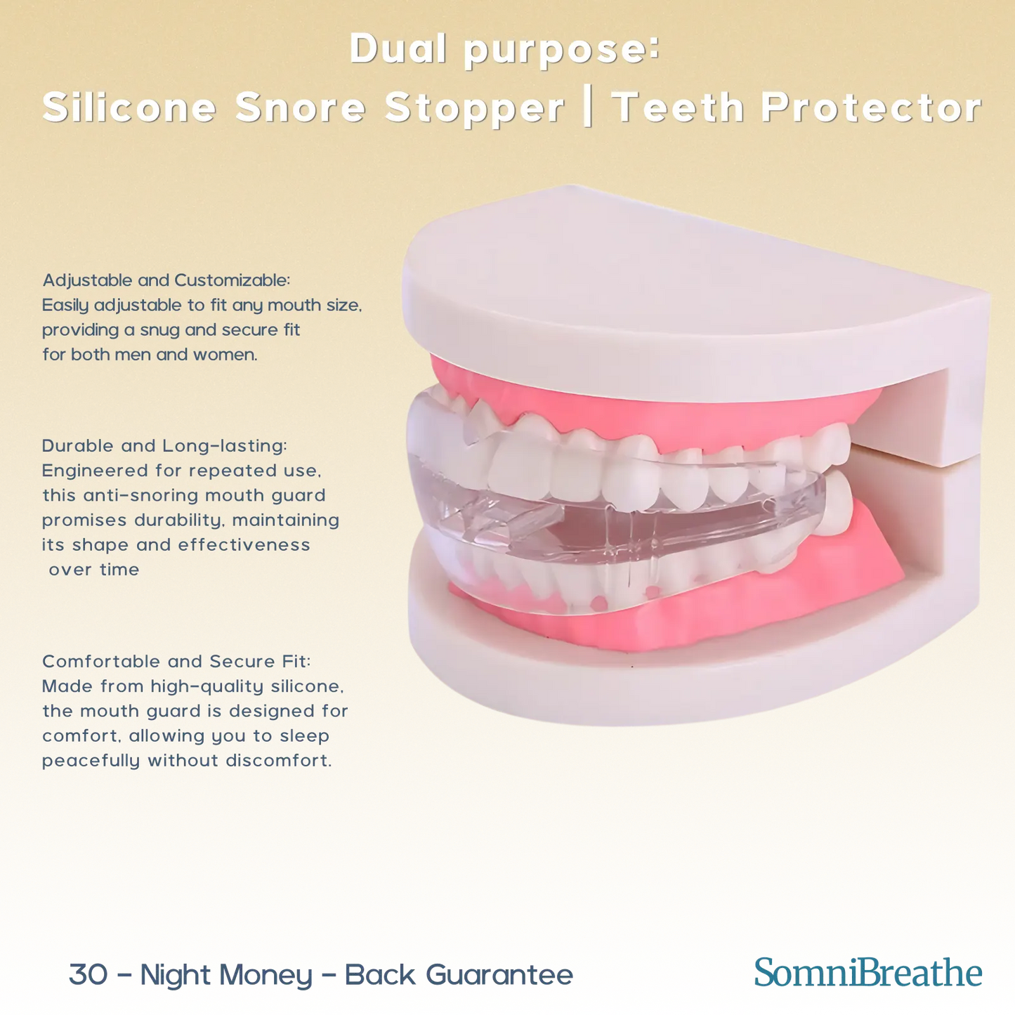 SomniBreathe Sports Mouth Guard – Compact Silicone Snore Aid