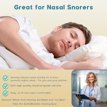 Magnetic Anti-Snoring Nose Clip (4-Pack) – Comfortable Silicone Nasal Dilator SomniBreathe