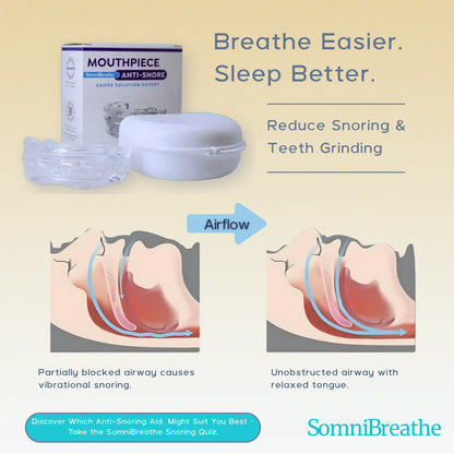 SomniBreathe Anti-Snoring & Teeth Grinding Mouth Guard – Comfortable Silicone Mouthpiece for Peaceful Sleep SomniBreathe