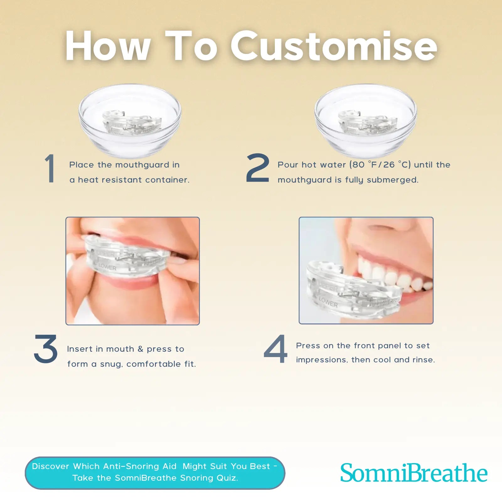 SomniBreathe Anti-Snoring & Teeth Grinding Mouth Guard – Comfortable Silicone Mouthpiece for Peaceful Sleep SomniBreathe